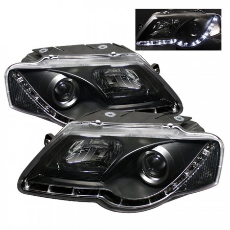 Ксеноновые фары Spyder Auto для Volkswagen Passat 06-08, DRL - Black